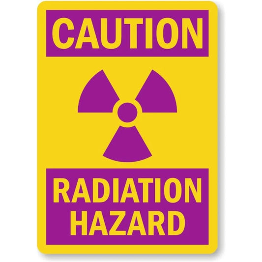 Radiation Hazard Caution Aluminum Sign — product artwork