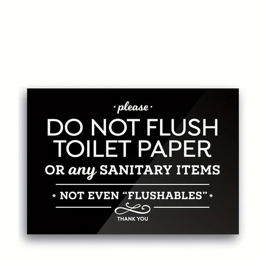 Do Not Flush Toilet Paper or Sanitary Items Aluminum Sign — product artwork
