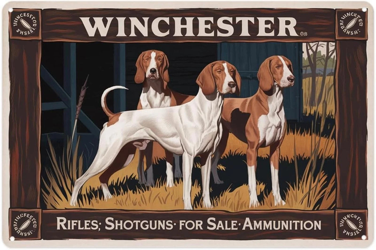 Winchester Hunting Vintage Funny Aluminum Sign — product artwork