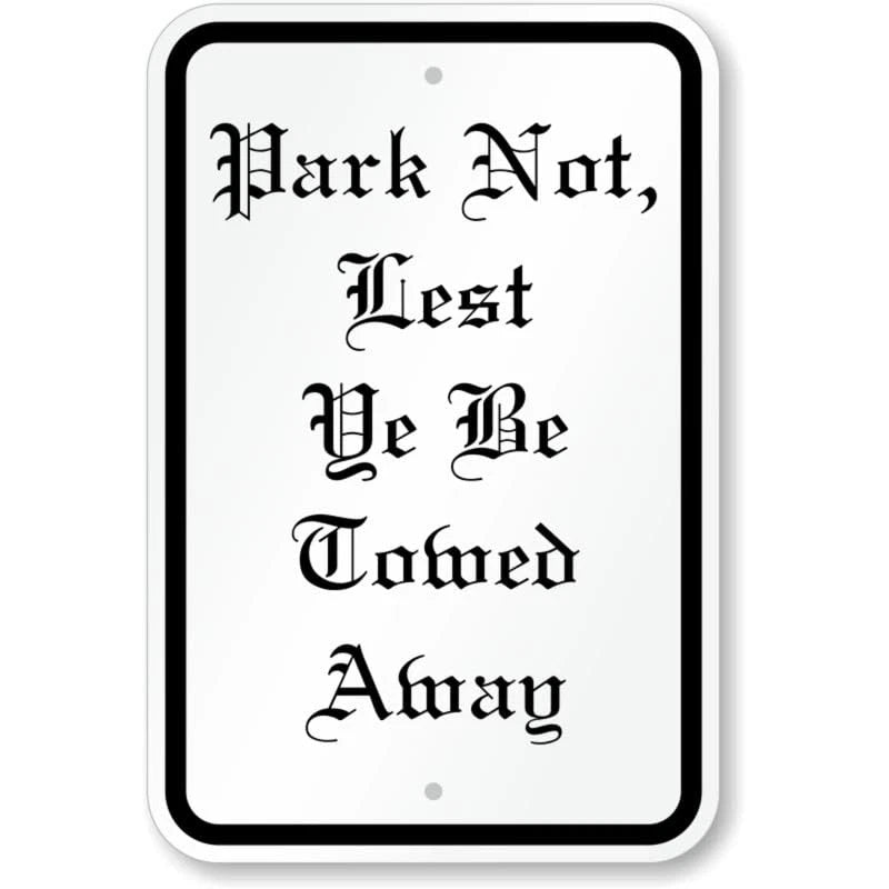 Parking Supervisor Customer Service Aluminum Sign — product artwork