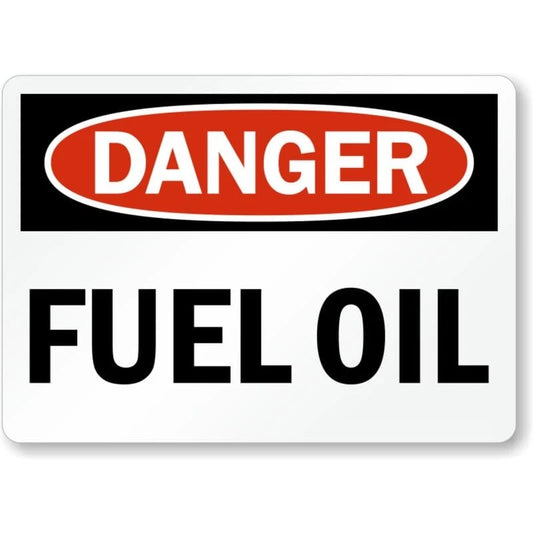 Fuel Oil Danger Aluminum Sign — product artwork
