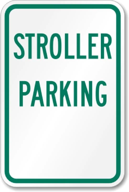 Stroller Parking Business Aluminum Sign — product artwork