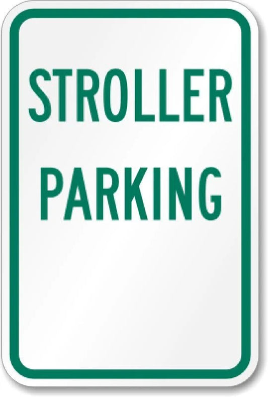 Stroller Parking Business Aluminum Sign — product artwork