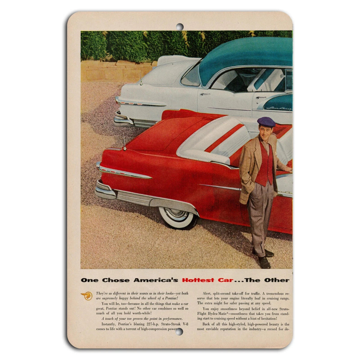 Pontiac Classic Car Vintage Garage Aluminum Sign — product artwork