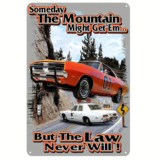 Someday the Mountain May Get Funny Aluminum Sign — product artwork