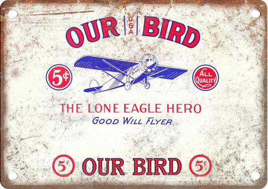 Cigar Box Bird Label Reproduction Aluminum Sign — product artwork