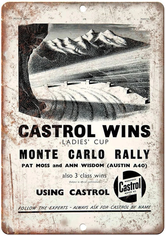 Motor Oil Castrol Automobile Vintage Ad Reproduction Aluminum Sign — product artwork