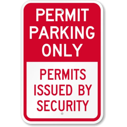 Permits by Security Aluminum Sign — product artwork