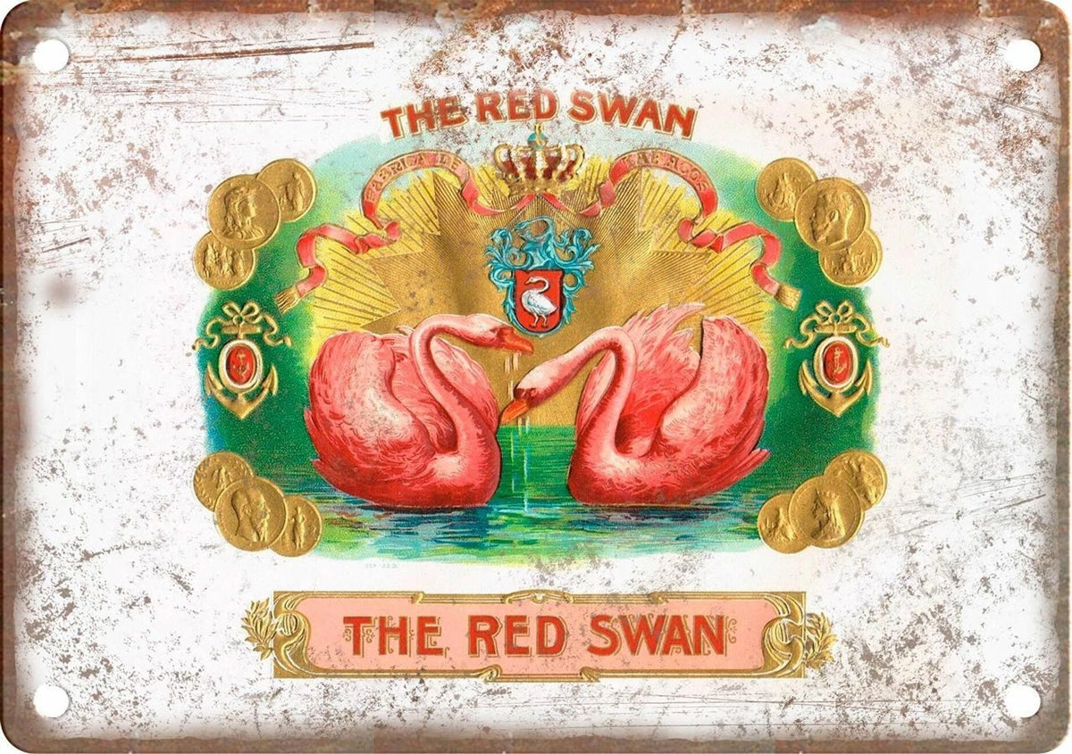 Red Swan Cigar Reproduction Aluminum Sign — product artwork
