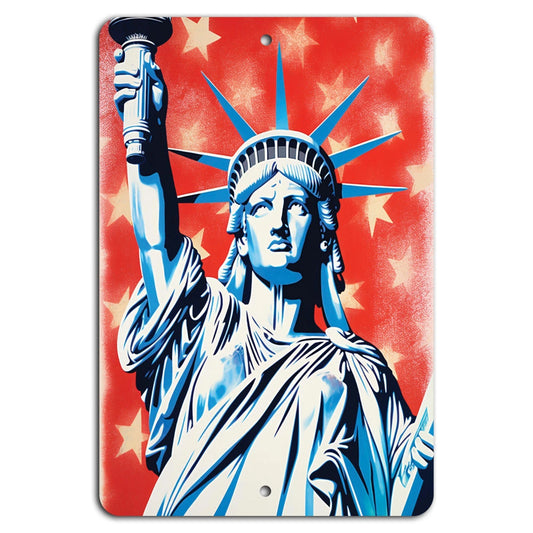 Statue of Liberty Vintage Patriotic Aluminum Sign — product artwork