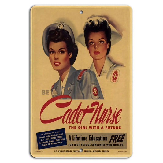 Cadet Nurse Corps Vintage Military Aluminum Sign — product artwork