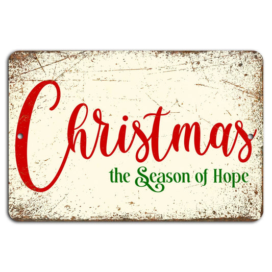 Christmas Season of Hope Rustic Aluminum Sign — product artwork