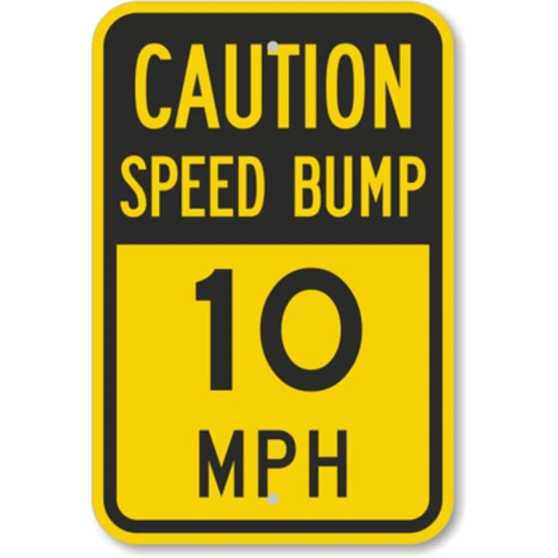 Speed Bump Reflective Traffic Safety Aluminum Sign — product artwork