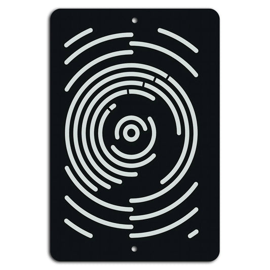 Wall Art Retro Galactic Maze Aluminum Sign — product artwork