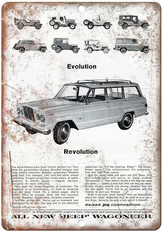 Wagoneer Kaiser Jeep Revolution Collectible Aluminum Sign — product artwork