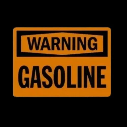 Gasoline Warning Aluminum Sign — product artwork