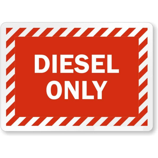 Diesel Gas Station Garage Aluminum Sign — product artwork