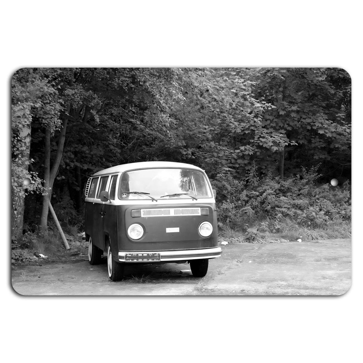 VW Adventure Vintage Rustic Road Trips Aluminum Sign — product artwork