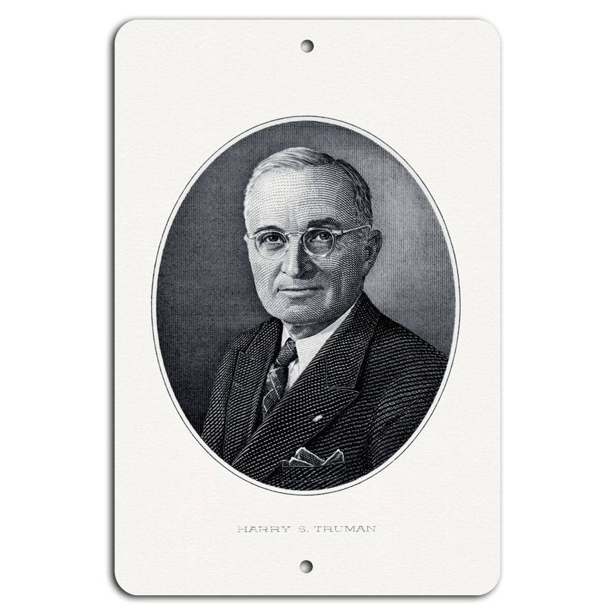 Harry S Truman Vintage Aluminum Sign — product artwork