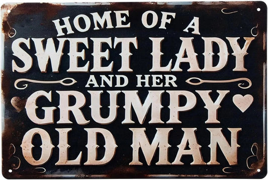 Home Funny Grumpy Sweet Lady Aluminum Sign — product artwork