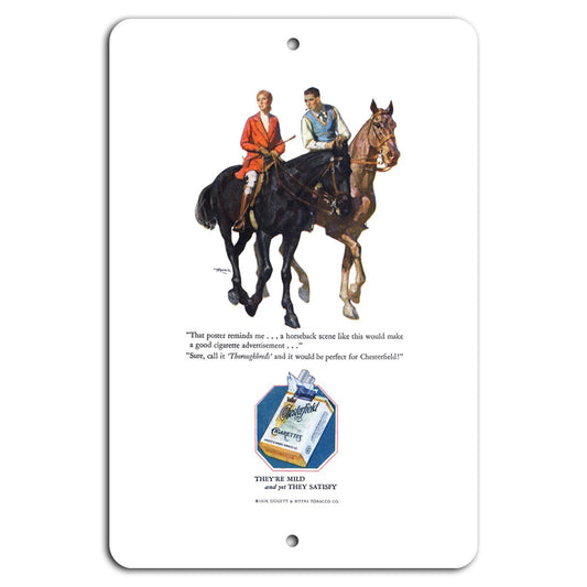 Horseback Vintage Rustic Aluminum Sign — product artwork