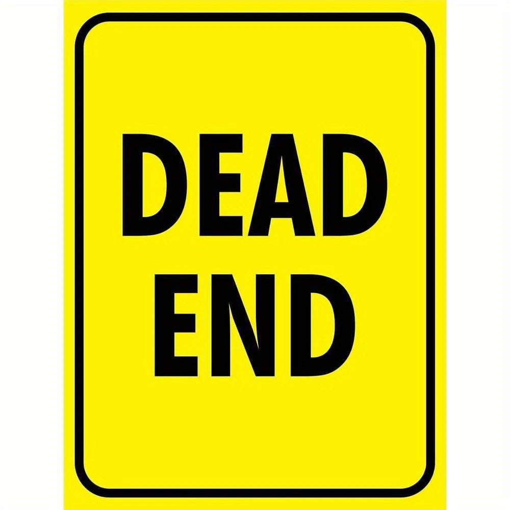 Dead End Driveway Parking Warning Caution Aluminum Sign — product artwork