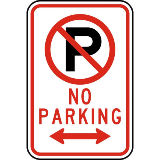 No Parking Funny Retro Aluminum Sign — product artwork