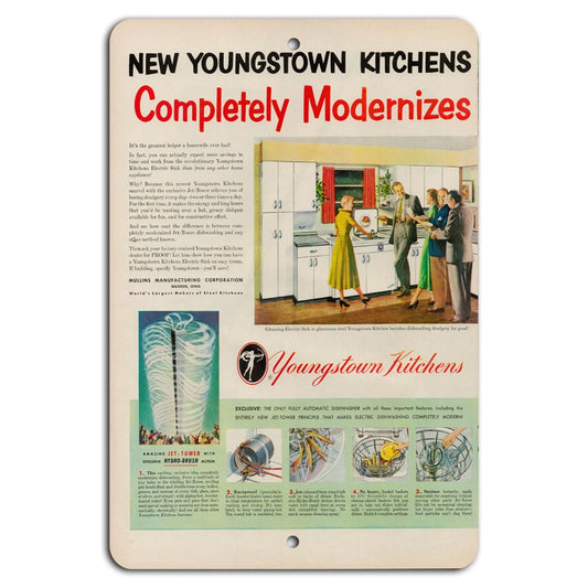 Retro Kitchen Vertical Industrial Aluminum Sign — product artwork