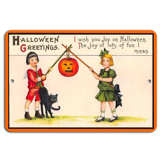 Halloween Decorative Vintage Festive Aluminum Sign — product artwork