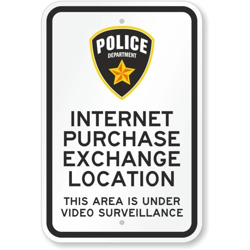 Police Department Area Under Video Surveillance Aluminum Sign — product artwork