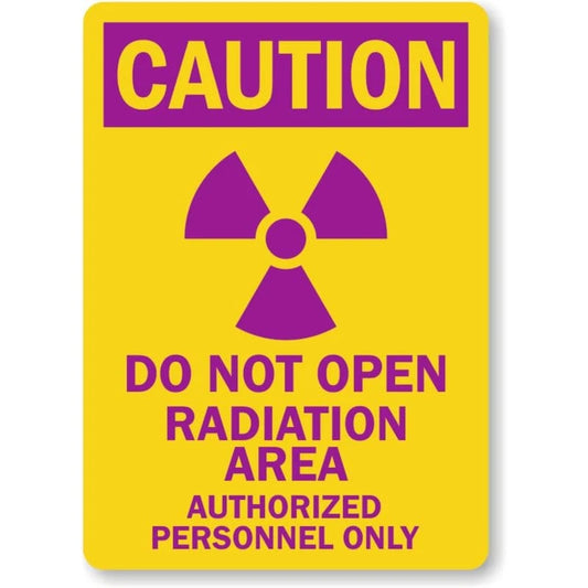 Do Not Open Caution Aluminum Sign — product artwork