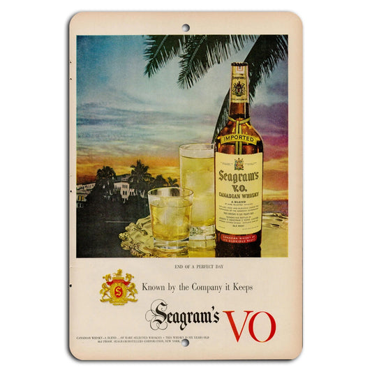 Seagram's Whisky Vintage Bar Garage Retro Aluminum Sign — product artwork