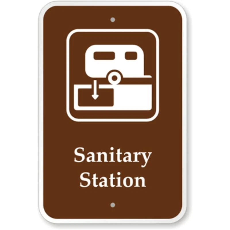 Sanitary Station Campground Park Aluminum Sign — product artwork