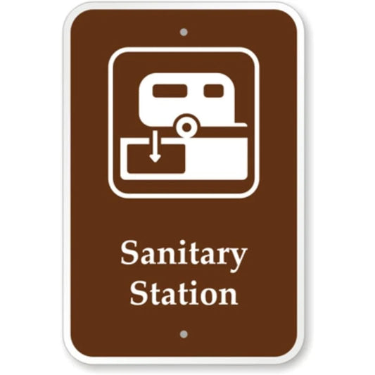 Sanitary Station Campground Park Aluminum Sign — product artwork