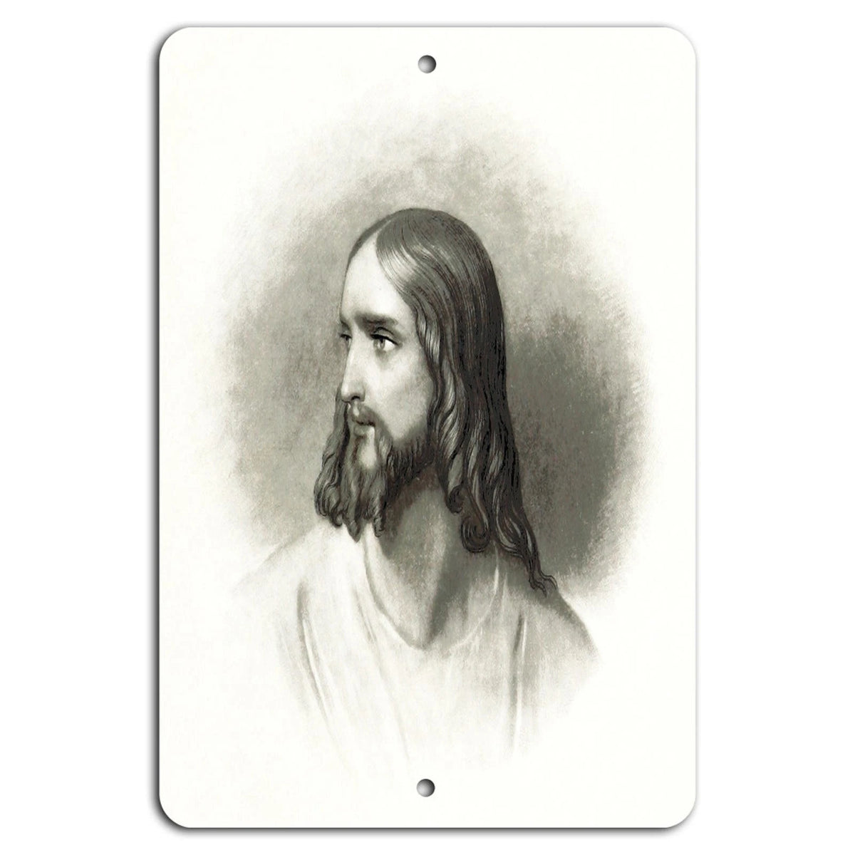 Vintage Christ Portrait Classic Style Aluminum Sign — product artwork