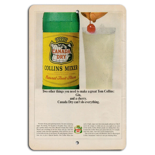 Vintage Canada Dry Retro Wall Art Aluminum Sign — product artwork