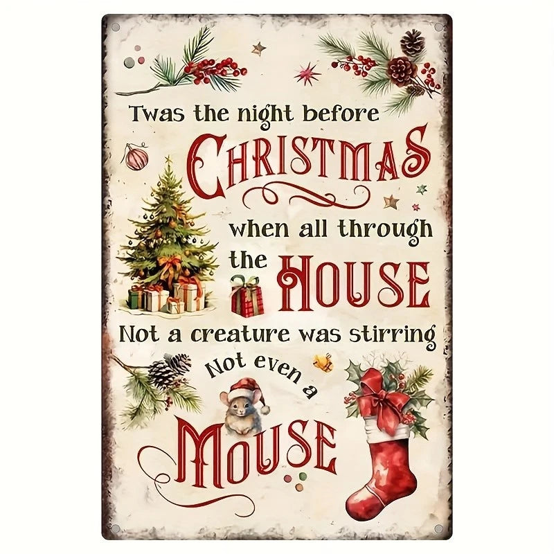 Vintage Christmas Funny Heavy Duty Aluminum Sign — product artwork