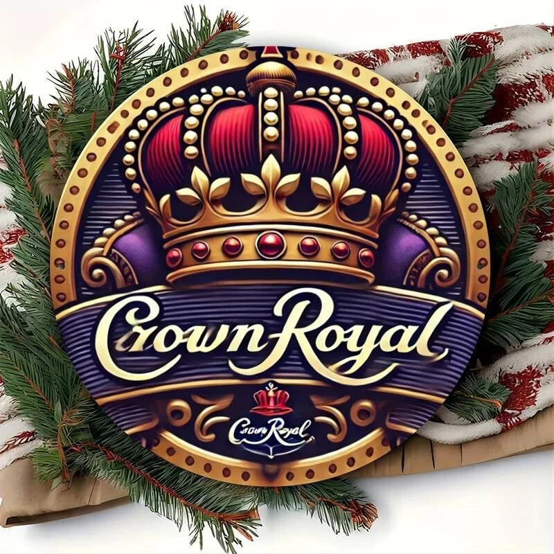 Crown Royal Telephone Funny Round Aluminum Sign — product artwork