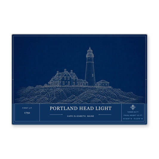 Portland Head Light Architectural Wall Art Aluminum Sign — product artwork