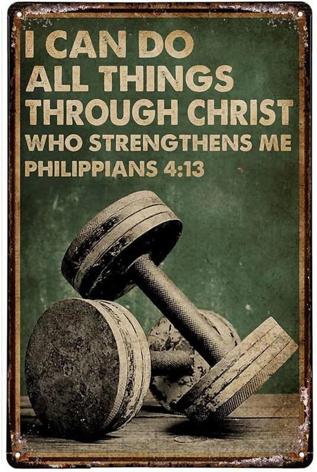 Christian Wall I Can Do All Things Through Christ Funny Aluminum Sign — product artwork