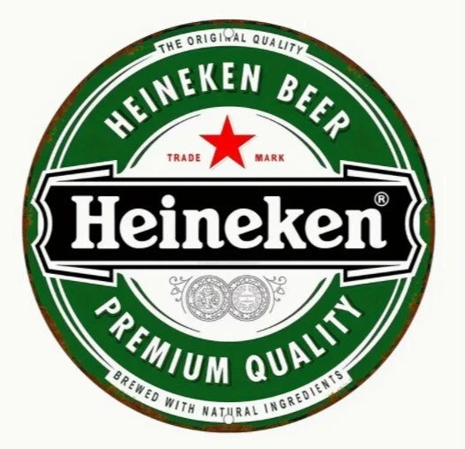 Heineken Premium Quality Classic Round Aluminum Sign — product artwork