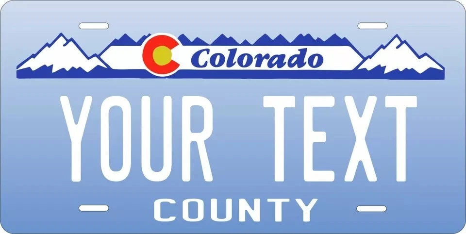 Colorado Mountain Personalized Replica License Plate — product artwork