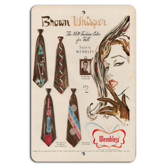 Vintage Fashion Retro Elegance Aluminum Sign — product artwork