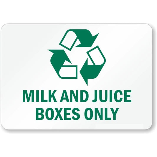 Milk Juice Boxed Only Aluminum Sign — product artwork