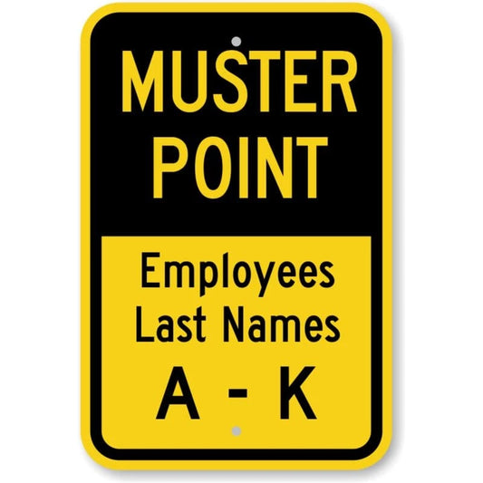 Employees Meeting Point Aluminum Sign — product artwork
