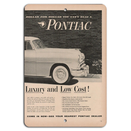 Vintage Pontiac Retro Garage Aluminum Sign — product artwork