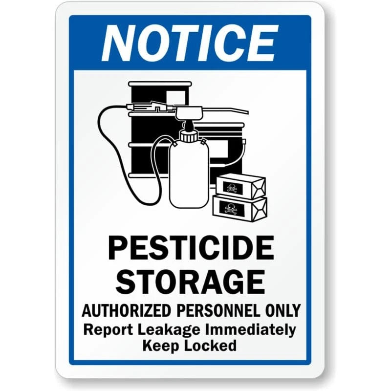 Pesticide Storage Authorized Personnel Aluminum Sign — product artwork