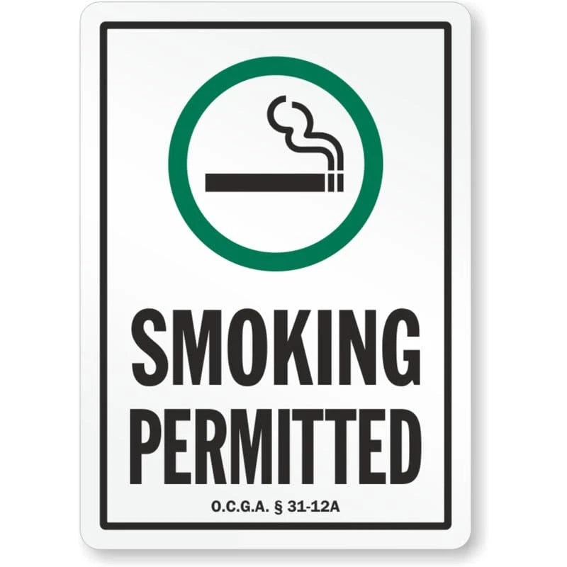 Georgia Smoking Aluminum Sign — product artwork