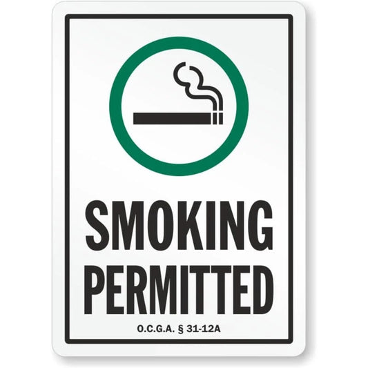 Georgia Smoking Aluminum Sign — product artwork