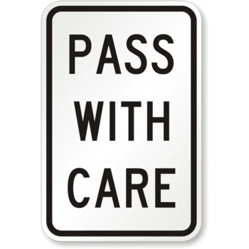 Care Pass Model Aluminum Sign — product artwork